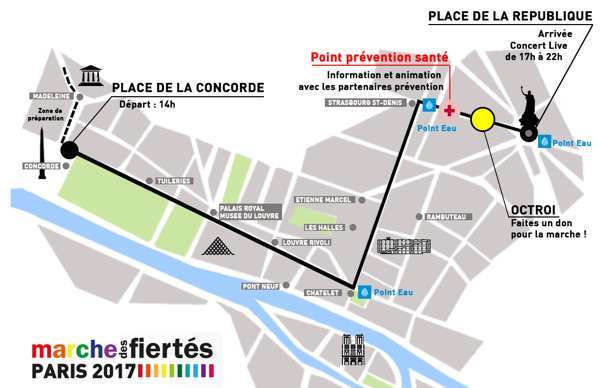 gay pride marche des fiertés parcours